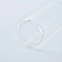 USA Warehouse Gobelet boule à neige à double paroi en verre transparent à sublimation de 12oz avec couvercle en bambou et paille en plastique