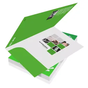 Китайский завод экологически чистый толстый бумажный материал A4 A5 Размер пользовательская презентационная папка с карманами