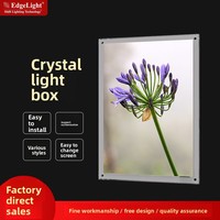 Boîte lumineuse LED ultra-mince en acrylique pour publicité de menu de bar, salon de thé, ou panneau mural publicitaire