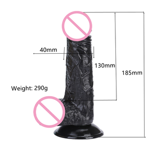 Großhandel Fabrik PVC Soft <span class=keywords><strong>Dildo</strong></span> Realistische Haut und Schwarz Custom ized Dildos Adult Sexy Spielzeug für Frauen 7,28 Zoll Big <span class=keywords><strong>Dildo</strong></span> - Product Image 6