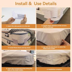 Bed Sheet Holder Fitted Sheet Fasteners with Lock Strap Sheet Holders for <b>Corners</b>-Fits Mattress Large Size Bed Clips for Bedding - Product Image 5