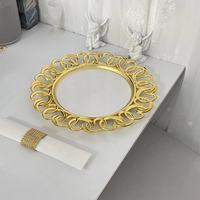 Nouvelle assiette miroir ajourée de style européen-américain, plateau à fruits élégant avec bordure en dentelle, idéal pour les banquets et les dîners