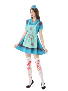 <span class=keywords><strong>Disfraz</strong></span> de Halloween 2026 para Mujer, Sexy, de Doctora o <span class=keywords><strong>Enfermera</strong></span>, con Estampado de Horror Sangriento, para Actuaciones - Product Image 3