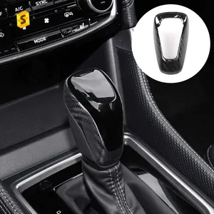 Shasha Carbon Fiber Car Accessories Interior Gear Shift Knob Decoration Auto Part For XV Forester Real Carbon Fiber