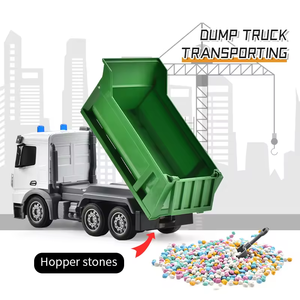 Nuevo eléctrico 2,4g 6 canales ingeniería Control remoto coche volcado saneamiento basura reciclaje vehículos de juguete Rc camión para niños - Product Image 5