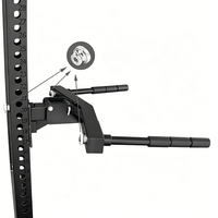 Barres parallèles en acier à largeur réglable, durables, pliables à 90°, barres de dips antidérapantes, accessoires pour barres de traction et rack de squat pour la remise en forme à domicile