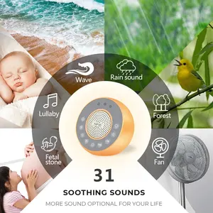 HiFiD Hot Selling White Noise 31 Soothing Sounds Sleeping Aid White Noise Machine And Night Light For Sleeping
