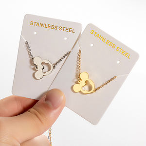 Abalorio ajustable de acero inoxidable chapado en oro de 18K para <span class=keywords><strong>mujer</strong></span>, pulsera de plata sin deslustre, con cabeza de Mickey y <span class=keywords><strong>Minnie</strong></span> Mouse, joyería para <span class=keywords><strong>mujer</strong></span> - Product Image 2