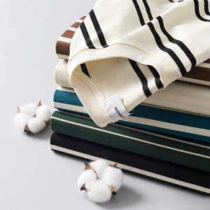 Camiseta de Hombre Oversize de Algodón 100% Tejido a Rayas, Personalizable con Serigrafía, Estilo Urbano, de Alto Gramaje y Anti-Pilling, de Fabricante - Product Image 2