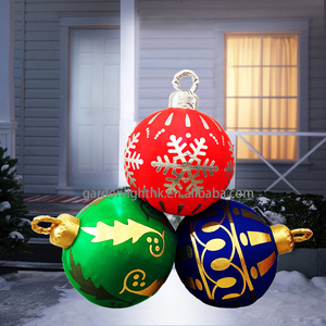 Bolas de Navidad inflables para exteriores de buena calidad de 7 pies rojos/verdes/azules para decoración de jardín de césped y fiesta - Product Image 2