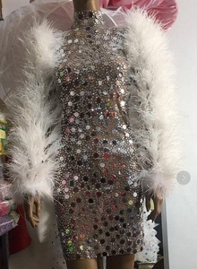 Novance, ropa De otoño para mujer, 2022, vestidos De graduación De plumas personalizados, vestido De noche De fiesta, Vestidos De matrimonio con lentejuelas Al Detal - Product Image 5