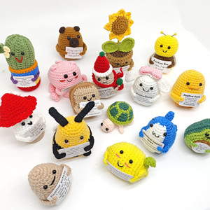 Adornos de joyería tejidos hechos a mano modernos transfronterizos, tarjetero de energía positiva, pepino, fruta, verdura inspirada - Product Image 1
