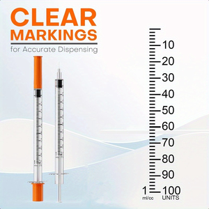 Estuche <span class=keywords><strong>de</strong></span> 1 ml con <span class=keywords><strong>100</strong></span> <span class=keywords><strong>Unidades</strong></span> <span class=keywords><strong>de</strong></span> Jeringas <span class=keywords><strong>de</strong></span> <span class=keywords><strong>Insulina</strong></span>, <span class=keywords><strong>Jeringa</strong></span> <span class=keywords><strong>de</strong></span> <span class=keywords><strong>Insulina</strong></span> Envuelta Individualmente, Paquete <span class=keywords><strong>de</strong></span> <span class=keywords><strong>100</strong></span>, Uso Veterinario, 29 g, 12,7 mm - Product Image 5