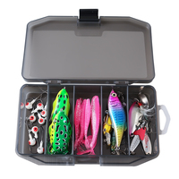 Boîte de rangement pour matériel de pêche Palmer en plastique transparente, boîte de rangement pour leurres de pêche, boîtes de rangement avec séparateurs