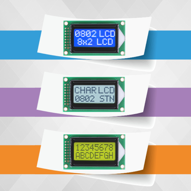 8x2 Character Lcd Display Cob Lcd Monochrome Lcd Modules Mono