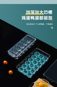 Contenitore Moderno Rettangolare Trasparente in Plastica per Uova con Coperchio, Stampato a Iniezione, Multifunzione per Organizzazione e Conservazione Alimenti Domestici - Product Image 6