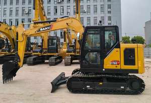 Excavadora Original SY75C con Motor de 44KW, Pocas Horas de Trabajo, Ideal para Proyectos de Dragado de Ríos y Terrenos Agrícolas, Fácil Mantenimiento Diario, Gran Oferta - Product Image 1