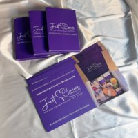 Carte de remerciement de mariage personnalisée en papier violet, avec enveloppe en papier