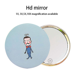 Mini <span class=keywords><strong>Pocket</strong></span> gương mỹ phẩm với khung kim loại vòng hình dạng hình bầu dục nhãn hiệu riêng - Product Image 2