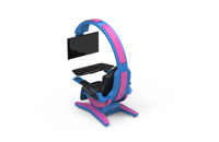 INGREM T7 Coding pod D-xracer chaise de jeu cockpit ordinateur cockpit inclinable avec haut-parleurs LED lumière RVB