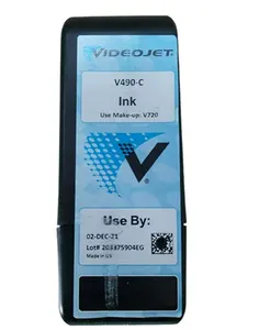 1710 연속 잉크젯 프린터 용 비디오 제트 V490-C 화이트 잉크