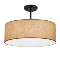 Plafonnier LED Moderne en Tissu, Type Tambour, 5 Températures de Couleur, 15 Pouces, 25W, 2000lm, pour Salon et Chambre, Certifié ETL/cETL