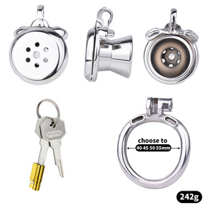 FRRK Vente chaude Dispositif de chasteté masculin <span class=keywords><strong>en</strong></span> acier inoxydable <span class=keywords><strong>Jeu</strong></span> de <span class=keywords><strong>couple</strong></span> BDSM Vente <span class=keywords><strong>en</strong></span> gros d'usine - Product Image 3