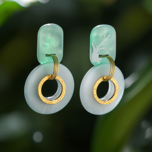 Fashion Drop Earrings 316L Stainless Steel PVD <b>Gold</b> Plating Sustainable Resistant - Product Image 3
