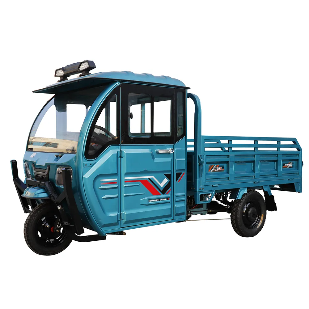 電気農業輸送三輪車はキャビン付き電気トラック貨物三輪車をカスタマイズします