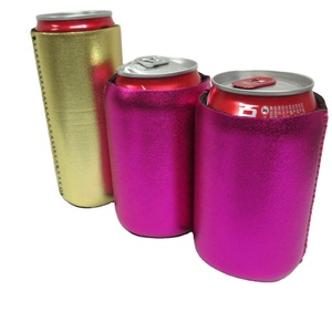 OEM High Quality Metallic Slim Can Cooler Sleeve Glitter Neoprene Beer Coolers Neoprene Collapsible Skinny Can Cooler - Product Image 6