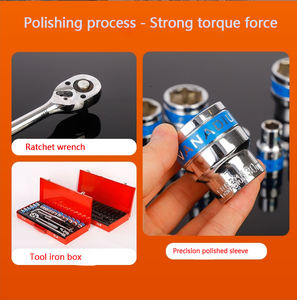 ชุดเครื่องมือซ่อมรถยนต์ครบชุดในกล่องเหล็ก - ชุดประแจวงล้อแบบเร็ว <span class=keywords><strong>24</strong></span> ชิ้น - Product Image 3