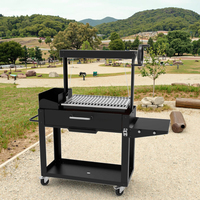 Barbecue portable pliable moderne, équipement de camping à main, résistant au vent, métal de qualité supérieure avec revêtement en poudre coréen, sécurité des flammes