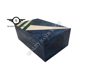 Boîte à bijoux en bois de haute qualité, artisanat de luxe, incrustation d'époxy, multicolores, logo personnalisé, cadeau décoratif pour la fête des mères - Product Image 4