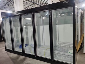 Réfrigérateur vertical de grande capacité pour supermarché, avec <span class=keywords><strong>deux</strong></span> portes vitrées, pour boissons / congélateur - Product Image 5