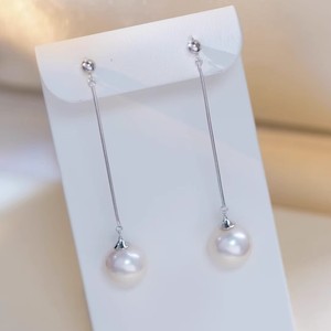 Accesorios de Perlas DIY, Bandeja Vacía para Pendientes de Plata S925 con Cuentas Redondas de 9-15 mm, Clip para Oreja de Joyería de Plata Simple, Modelo 22396 - Product Image 2