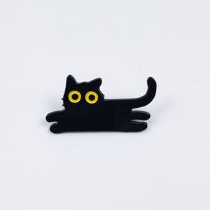 Pins de Esmalte Suave Personalizados al por Mayor con Diseño de Gato Negro de Anime y Dibujos Animados, Fabricante de Insignias Metálicas para Solapa con Muestra Gratuita para Regalos - Product Image 5