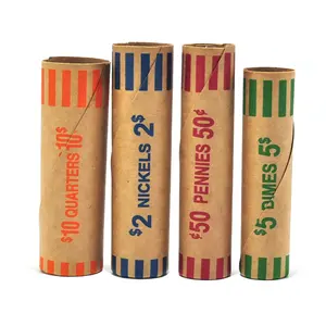 J'ai aimé les enveloppes de tubes de pièces de monnaie en papier kraft préformés durables de taille assortie, de conception personnalisée pour banque