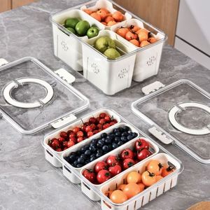 New Fresh Box <b>Refrigerator</b> Divided Storage Box Plastic Thickening Fresh Keeping Box <b>Refrigerator</b> Special - Product Image 3