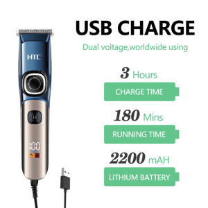 HTC AT-766 <span class=keywords><strong>Precio</strong></span> <span class=keywords><strong>de</strong></span> fábrica Cortadora <span class=keywords><strong>de</strong></span> peluquero profesional Cortadora <span class=keywords><strong>de</strong></span> <span class=keywords><strong>pelo</strong></span> eléctrica inalámbrica recargable - Product Image 3