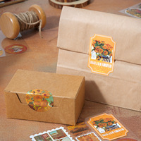 4 autocollants par paquet, série Yunjian Postbox, embellissements pour scrapbooking sur le thème floral