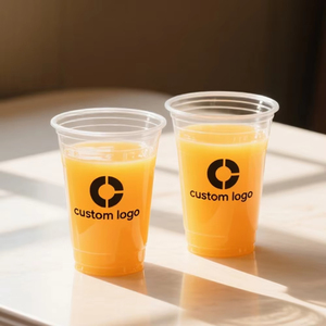 Tùy Chỉnh Rõ Ràng Dùng Một Lần Cá Nhân Vòng Dưới Cấp Thực Phẩm Pet Nhự<span class=keywords><strong>a</strong></span> Iced Boba Trà Nước Trái Cây Ly Cà Phê Với Logo - Product Image 2