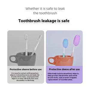 Portable Travel <b>Toothbrush</b> Head Protective <b>Cover</b> Creative Dust-proof Food Grade Silicone Dental Box - Product Image 3