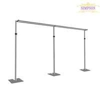 Support de rideau et de fond en aluminium réglable de 4,27 m à 7,32 m x 2,13 m à 3,66 m pour événements et mariages