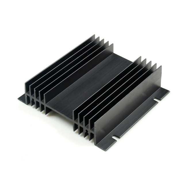 Custom Extruded 6000 Series Aluminum Heatsink with Bending-Black Anodized for TO-220/TO-247 Power Transistors & MOSFET