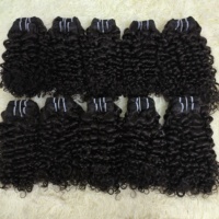 Letsfly Envío Gratis, Extensiones de Cabello Humano 100% Natural, Ondulado al Agua/Rizado, 20 Pulgadas, Color Natural, Rizado Húmedo, Cabello Virgen
