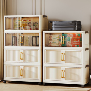 Armoire de rangement en plastique à 5 niveaux avec roulettes pour l'organisation de la cuisine et du garde-manger - Product Image 3