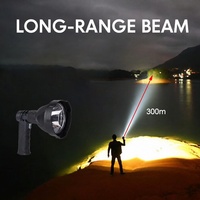 Projecteur LED OEM à poignée pistolet avec trépied réglable, 400LM, rechargeable, lampe de poche portative pour la pêche de nuit, le bateau et le travail, USB