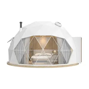 خيمة على شكل قبة جيوديسك فاخرة بمساحة 20 قدمًا منزل على شكل قبة للشتاء في الهواء الطلق 6 أمتار للفنادق والمنتجعات