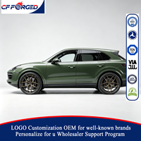 Prix d'usine en gros, 2 pièces, 21, 22, 23 pouces, bronze, 5x130, jantes forgées en carbone pour Porsche Cayenne Coupé E3