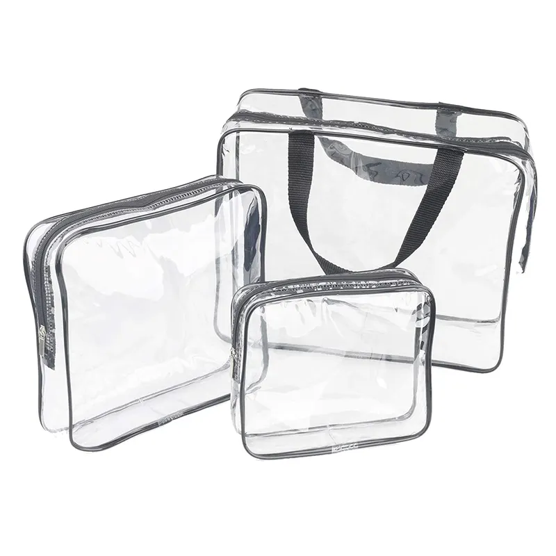 PVC Travel Toiletry Accessories Makeup Clear Cosmetic Zipper Bags